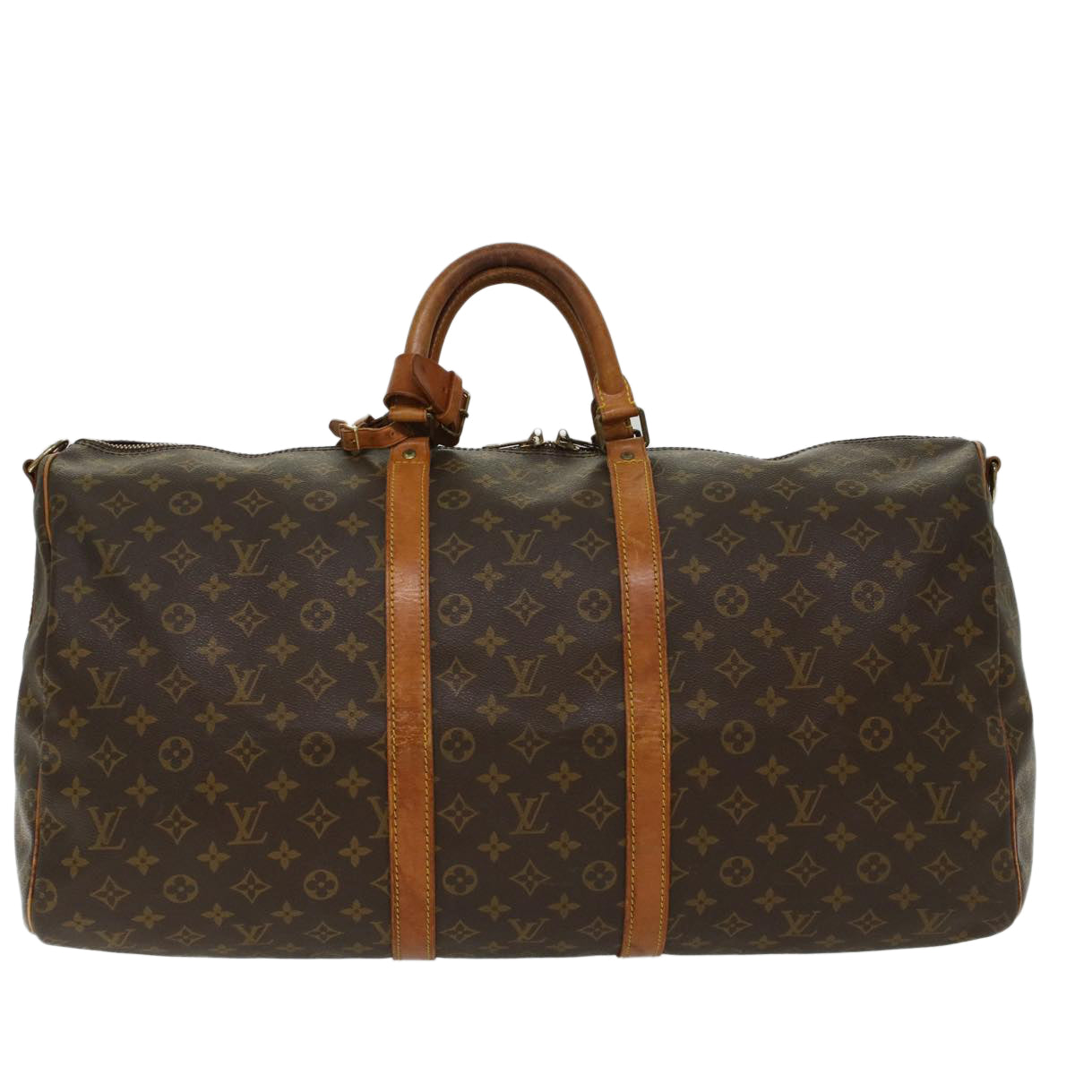 LOUIS VUITTON Monogram Keepall Bandouliere 55 Boston Bag M41414 LV Auth 48730