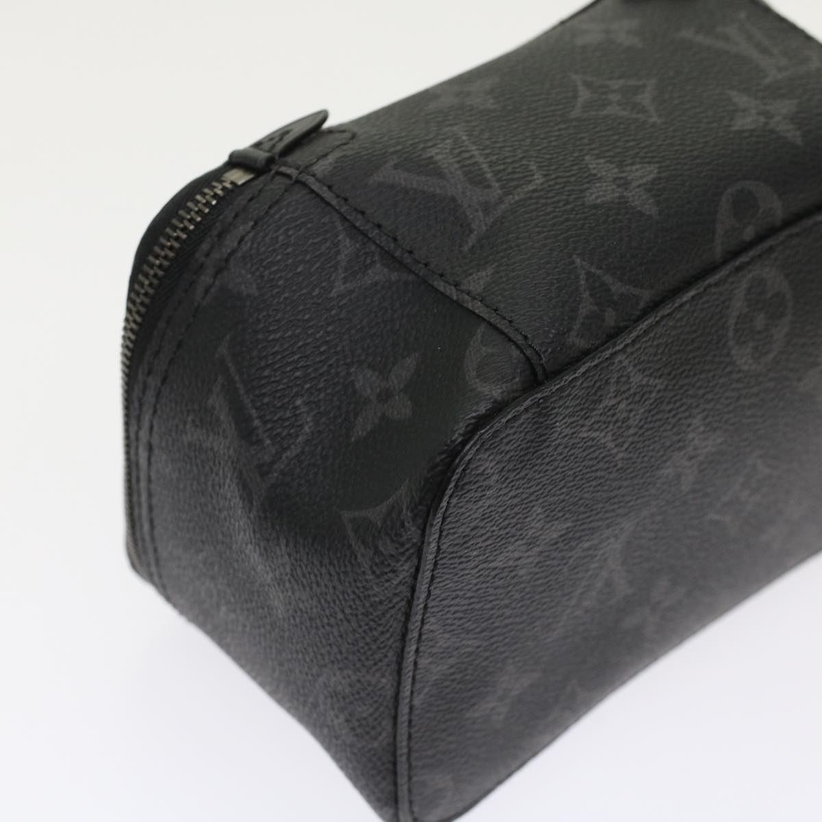 LOUIS VUITTON Monogram Eclipse Cube de Langemont PM Pouch M44697 LV Auth 49197