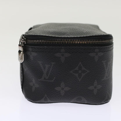 LOUIS VUITTON Monogram Eclipse Cube de Langemont PM Pouch M44697 LV Auth 49197