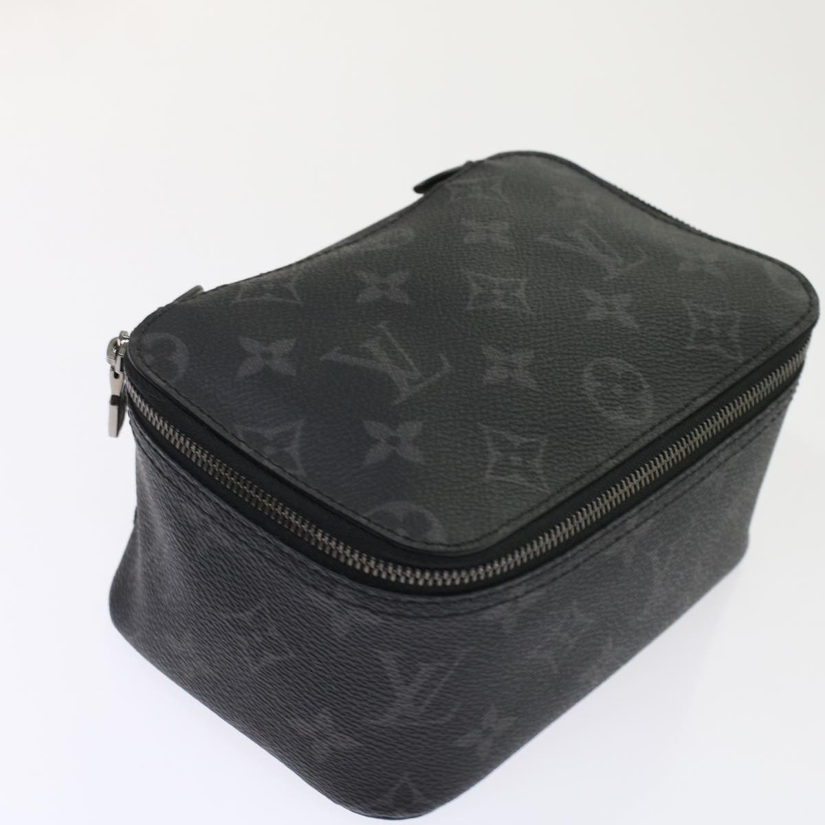 LOUIS VUITTON Monogram Eclipse Cube de Langemont PM Pouch M44697 LV Auth 49197