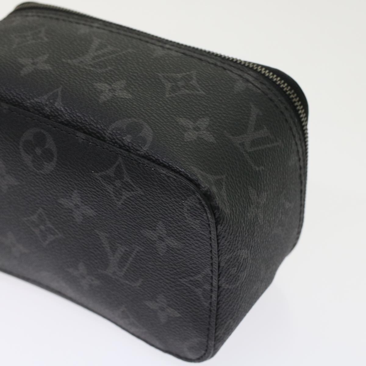 LOUIS VUITTON Monogram Eclipse Cube de Langemont PM Pouch M44697 LV Auth 49197