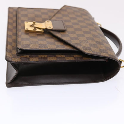 LOUIS VUITTON Damier Ebene Monceau 28 Hand Bag SPO 2way N48088 LV Auth 49347