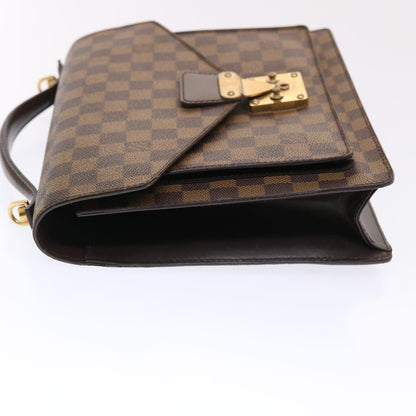 LOUIS VUITTON Damier Ebene Monceau 28 Hand Bag SPO 2way N48088 LV Auth 49347