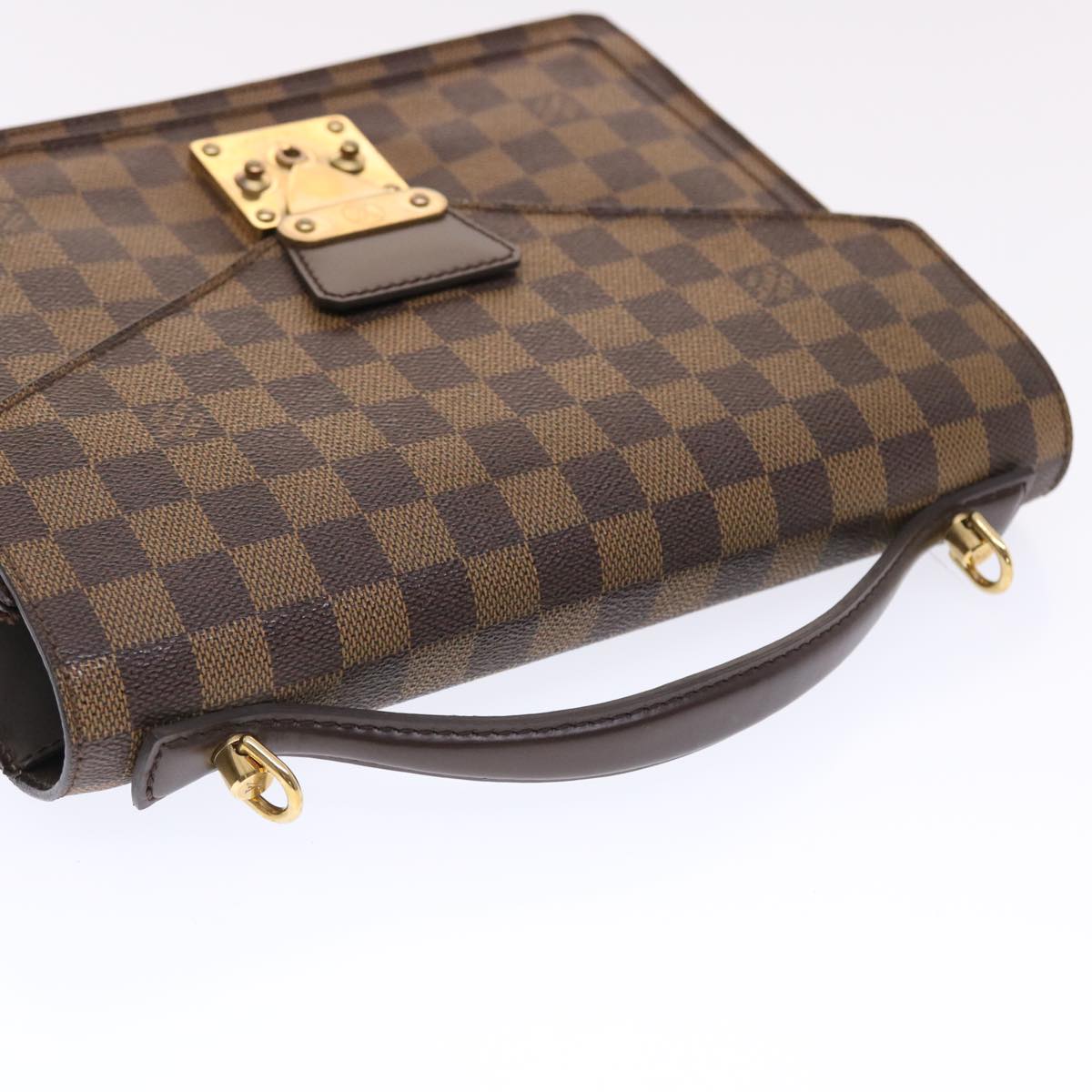 LOUIS VUITTON Damier Ebene Monceau 28 Hand Bag SPO 2way N48088 LV Auth 49347