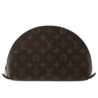 LOUIS VUITTON Monogram Trousse Demi Ronde Cosmetic Pouch M47520 LV Auth 49355