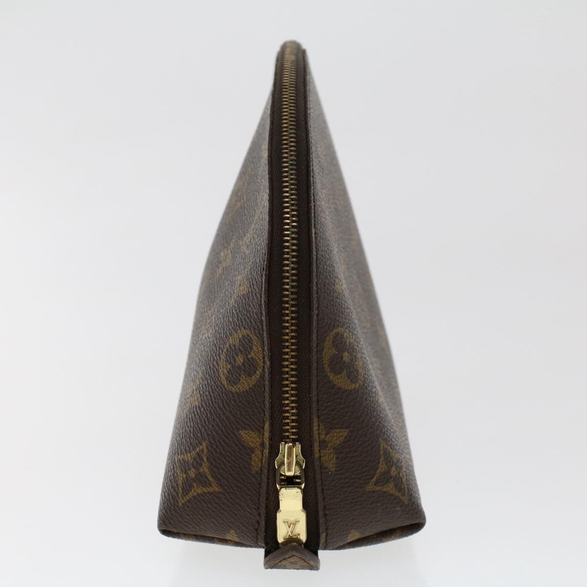 LOUIS VUITTON Monogram Trousse Demi Ronde Cosmetic Pouch M47520 LV Auth 49355