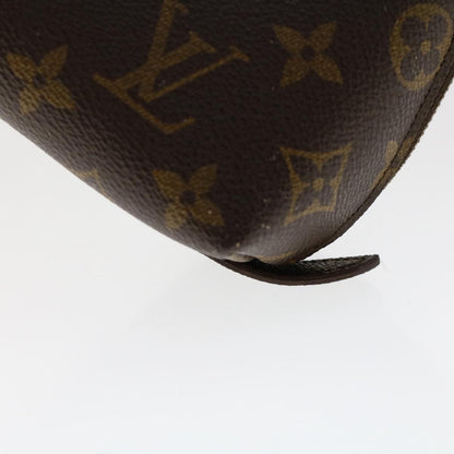 LOUIS VUITTON Monogram Trousse Demi Ronde Cosmetic Pouch M47520 LV Auth 49355