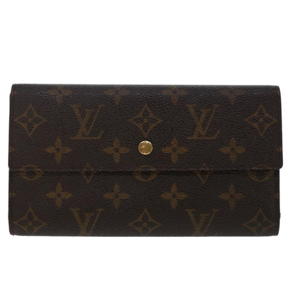 LOUIS VUITTON Monogram Portefeuille International Long Wallet M61217 Auth 49376