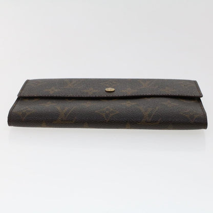 LOUIS VUITTON Monogram Portefeuille International Long Wallet M61217 Auth 49376