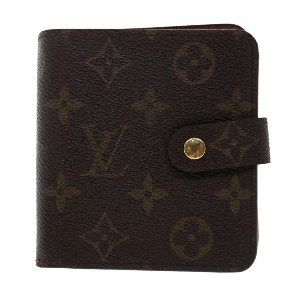 LOUIS VUITTON Monogram Compact Zip Wallet M61667 LV Auth 49377