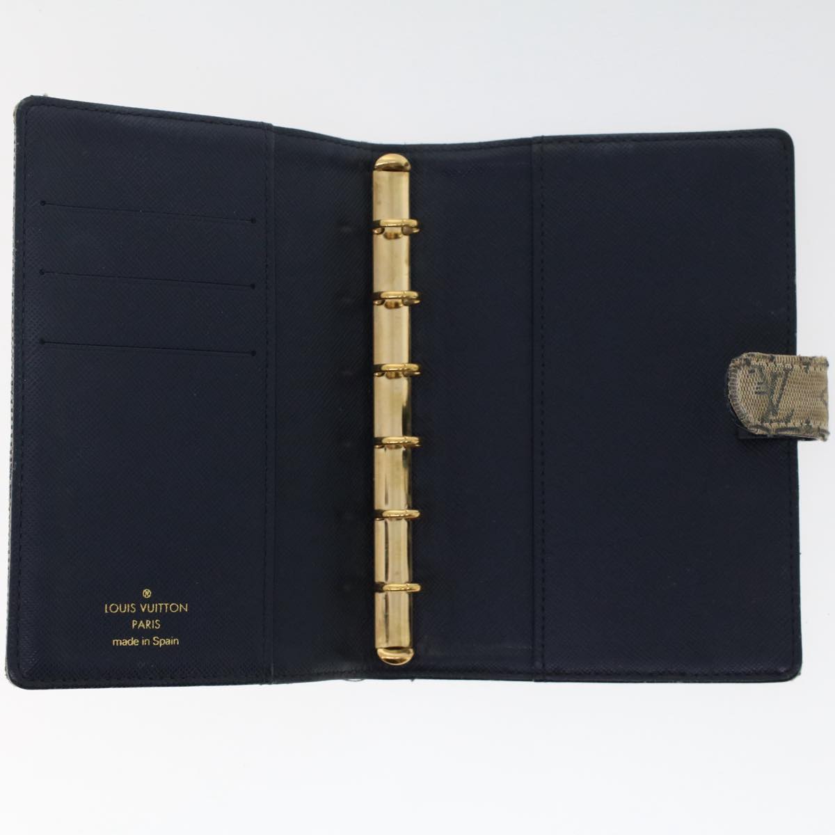 LOUIS VUITTON Monogram Mini Agenda PM Day Planner Cover Blue R20910 Auth 49378