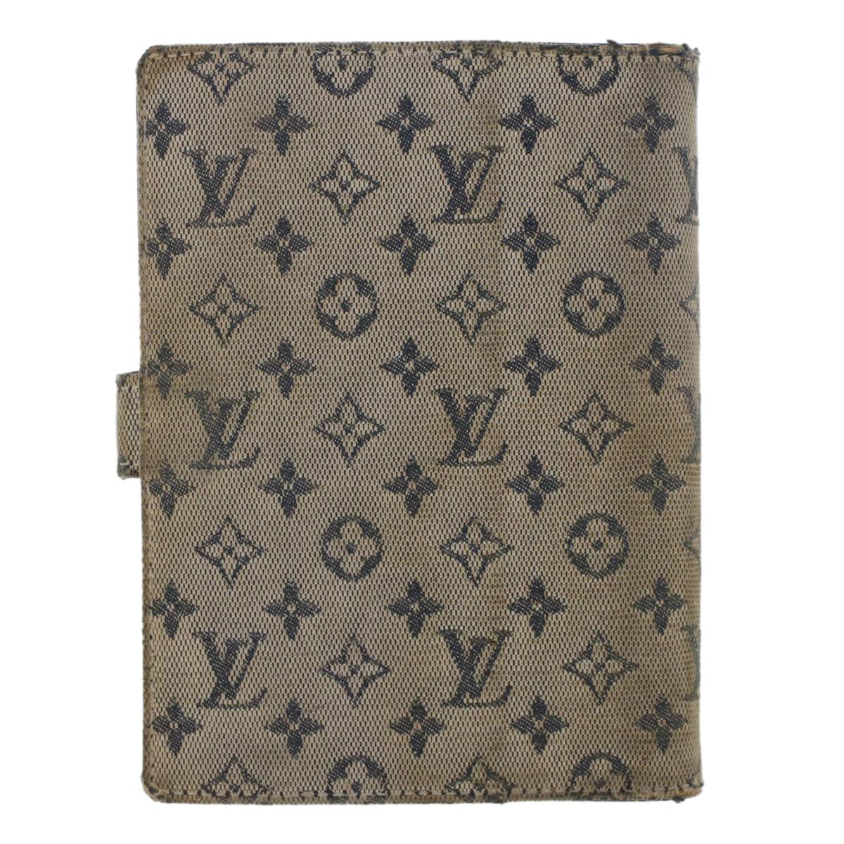 LOUIS VUITTON Monogram Mini Agenda PM Day Planner Cover Blue R20910 Auth 49378