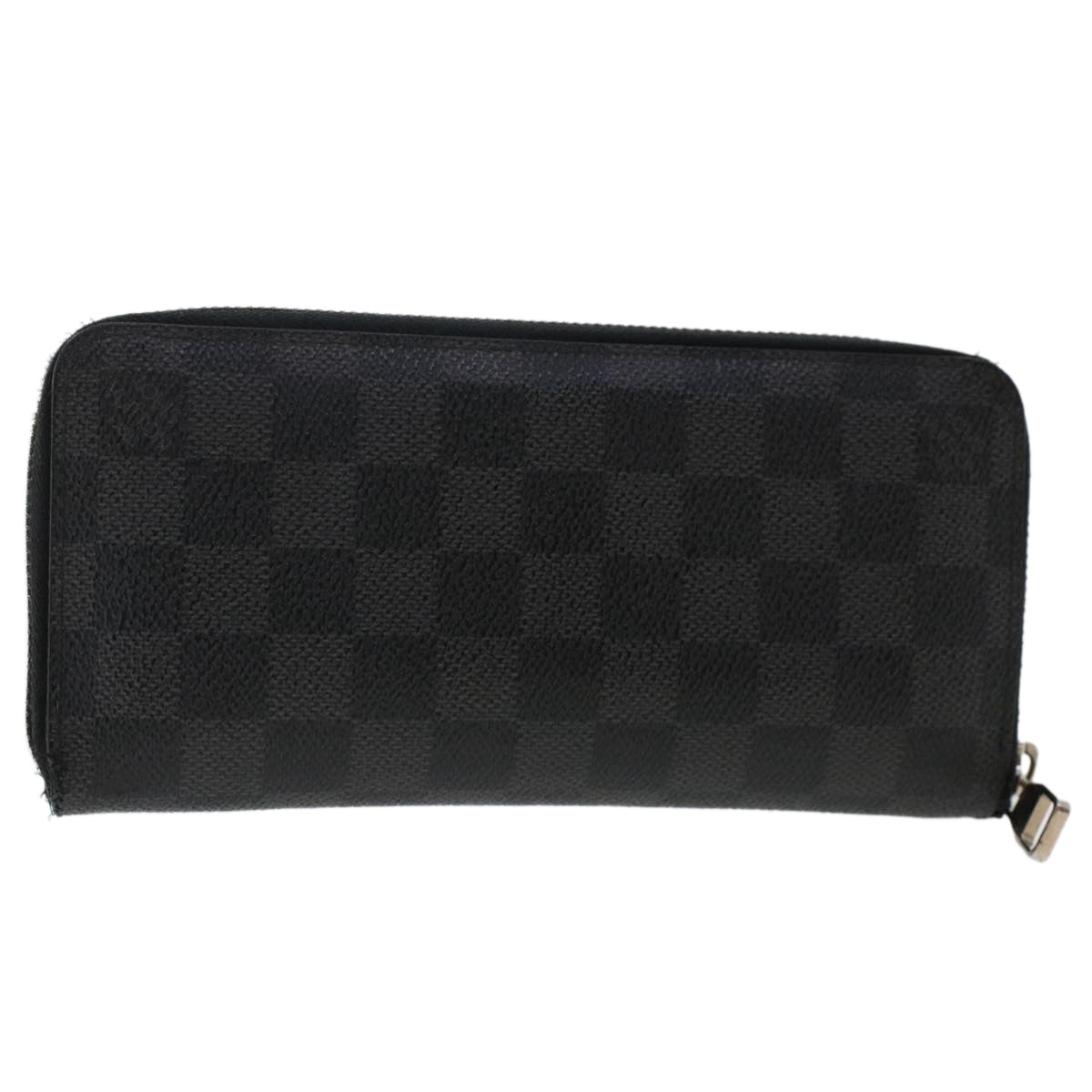 LOUIS VUITTON Damier Graphite Zippy Wallet Vertical Wallet N63095 LV Auth 49380