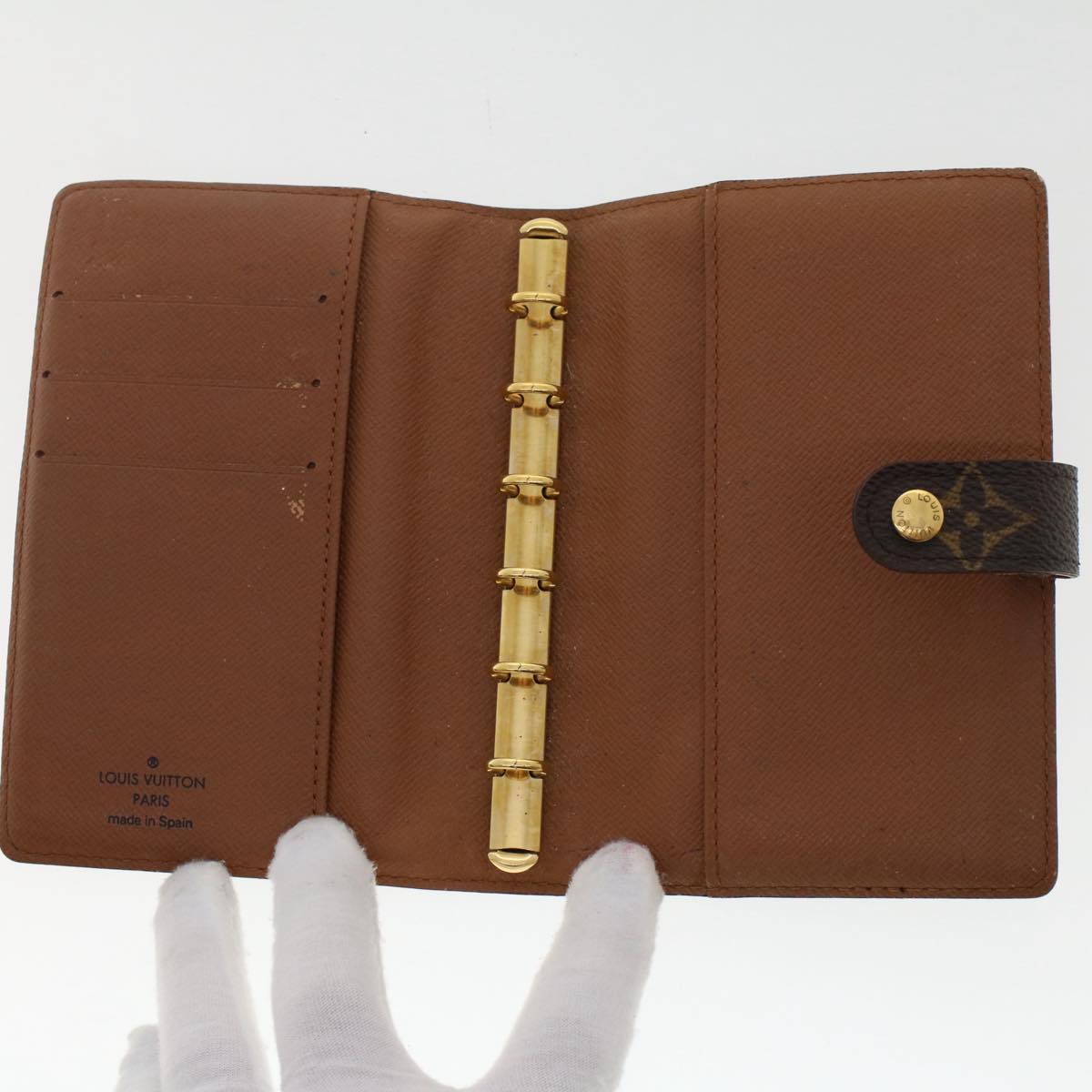 LOUIS VUITTON Monogram Agenda PM Day Planner Cover R20005 LV Auth 49388