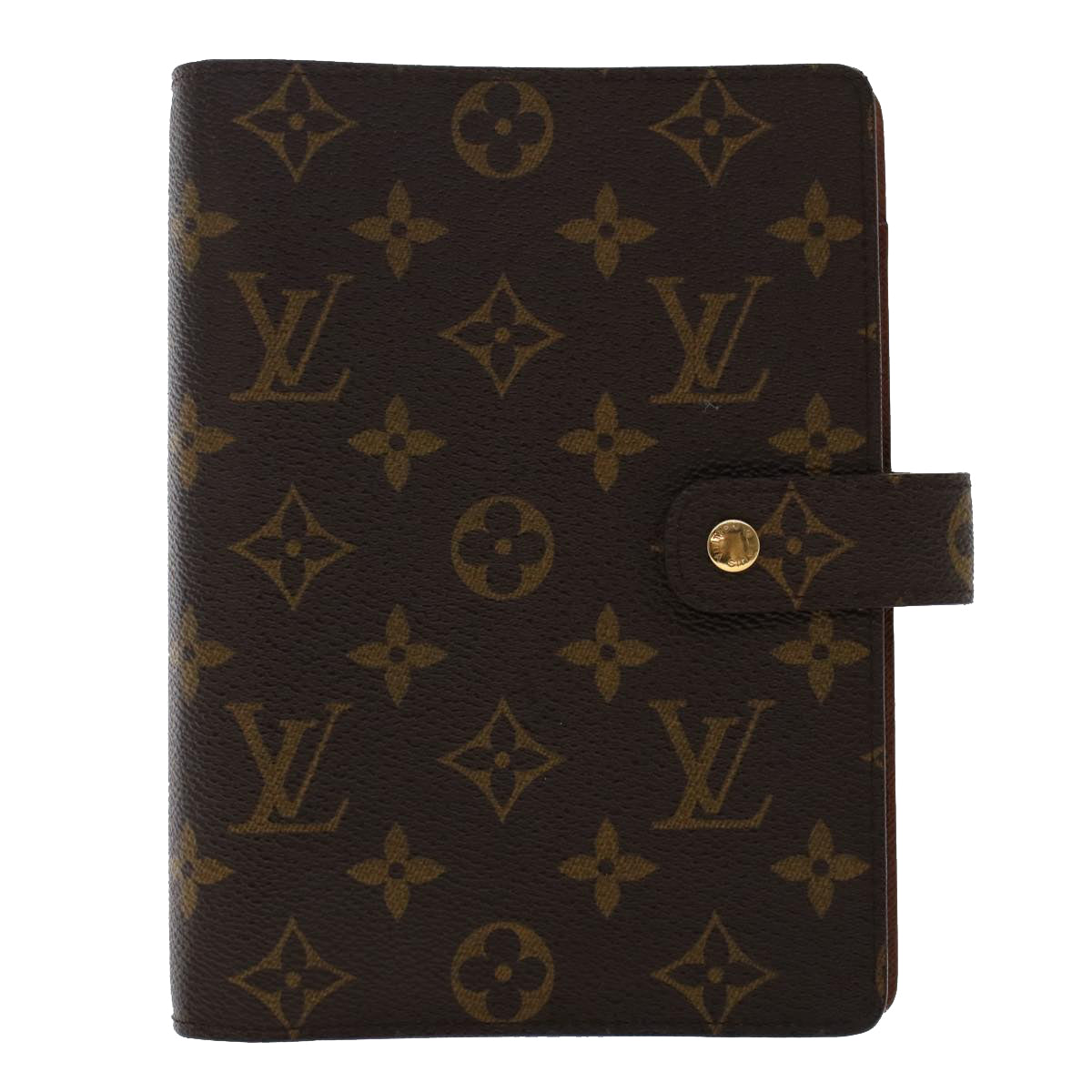 LOUIS VUITTON Monogram Agenda MM Day Planner Cover R20105 LV Auth 49390