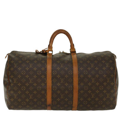 LOUIS VUITTON Monogram Keepall 55 Boston Bag M41424 LV Auth 49421