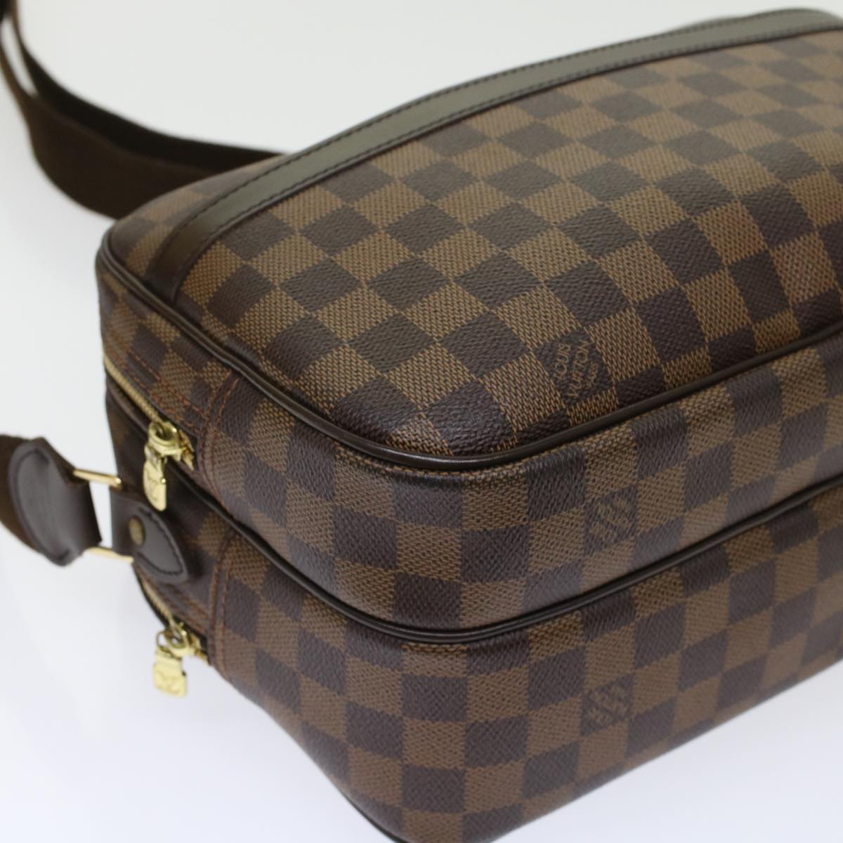 LOUIS VUITTON Damier Ebene Reporter PM Shoulder Bag N45253 LV Auth 49433A