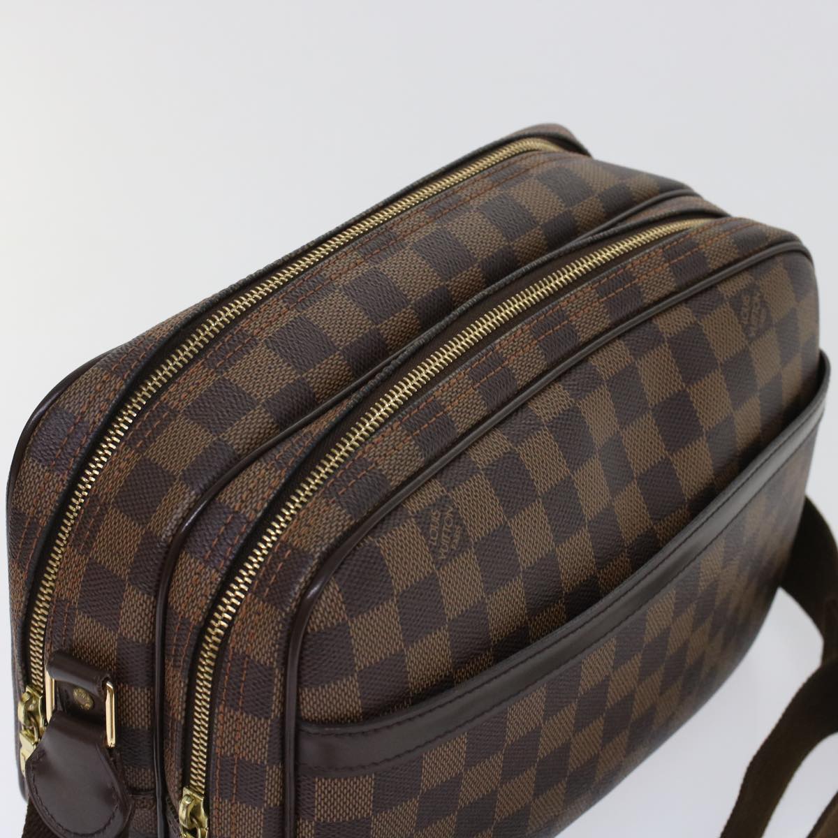 LOUIS VUITTON Damier Ebene Reporter PM Shoulder Bag N45253 LV Auth 49433A