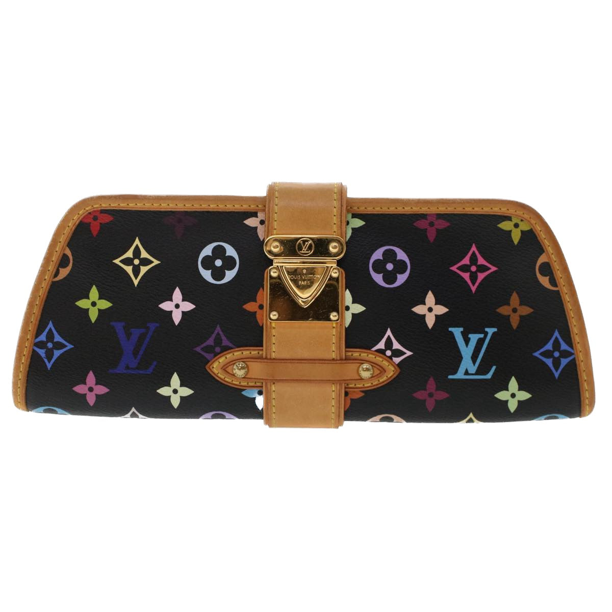 LOUIS VUITTON Monogram Multicolor Shirley Shoulder Bag Black M40050 Auth 49434