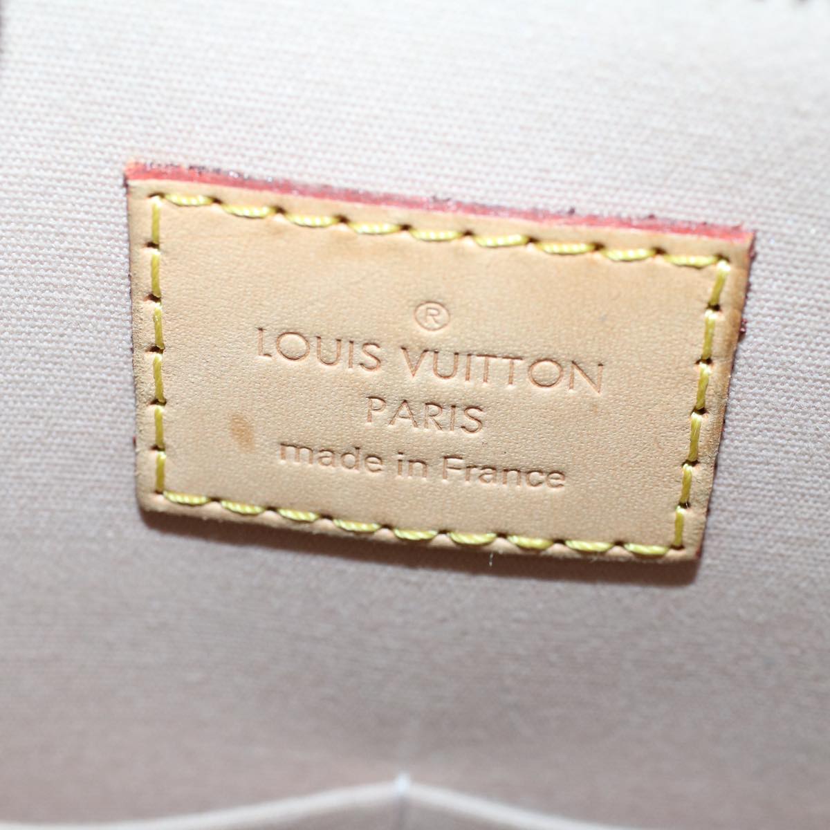 LOUIS VUITTON Monogram Vernis Alma PM Hand Bag 2way Beige M90170 LV Auth 49459