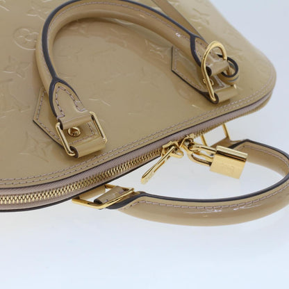 LOUIS VUITTON Monogram Vernis Alma PM Hand Bag 2way Beige M90170 LV Auth 49459