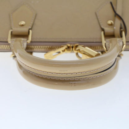 LOUIS VUITTON Monogram Vernis Alma PM Hand Bag 2way Beige M90170 LV Auth 49459