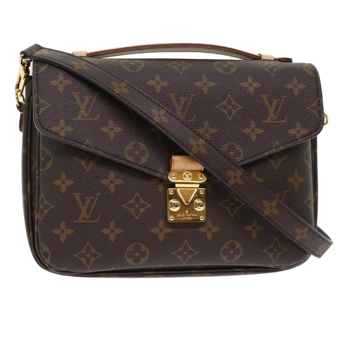 LOUIS VUITTON Monogram Pochette Metis MM Hand Bag 2way M44875 LV Auth 49466A