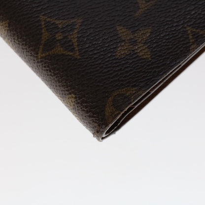 LOUIS VUITTON Monogram Porte Papier Zip Wallet M61207 LV Auth 49468