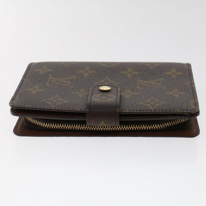 LOUIS VUITTON Monogram Porte Papier Zip Wallet M61207 LV Auth 49468