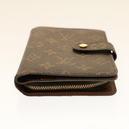 LOUIS VUITTON Monogram Porte Papier Zip Wallet M61207 LV Auth 49468