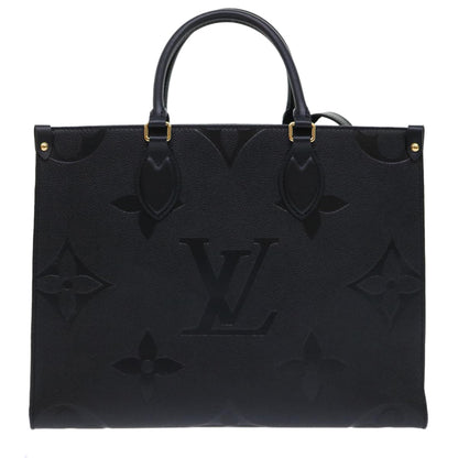 LOUIS VUITTON Monogram Empreinte On The Go MM Bag 2way Black M45595 Auth 49493A