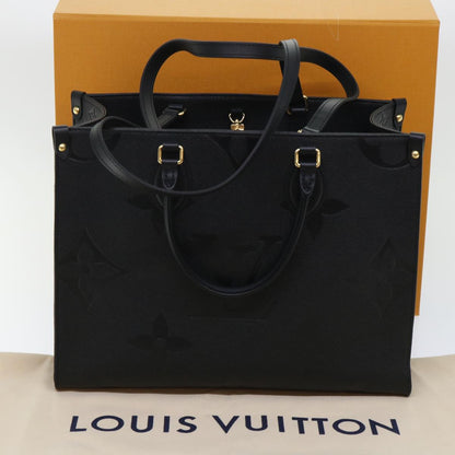 LOUIS VUITTON Monogram Empreinte On The Go MM Bag 2way Black M45595 Auth 49493A