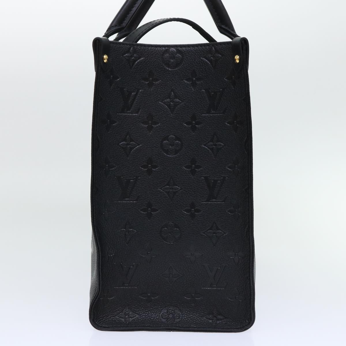 LOUIS VUITTON Monogram Empreinte On The Go MM Bag 2way Black M45595 Auth 49493A