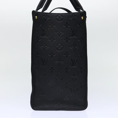 LOUIS VUITTON Monogram Empreinte On The Go MM Bag 2way Black M45595 Auth 49493A