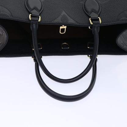 LOUIS VUITTON Monogram Empreinte On The Go MM Bag 2way Black M45595 Auth 49493A