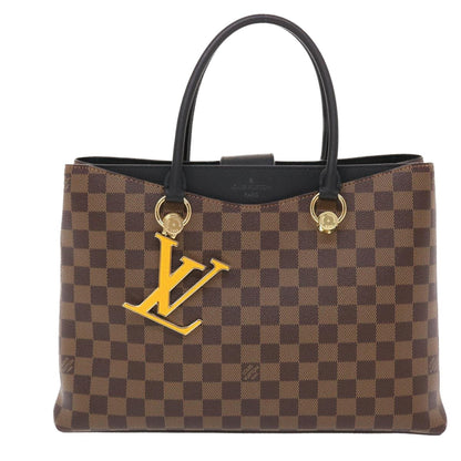 LOUIS VUITTON Damier Ebene Riverside Hand Bag 2way N40050 LV Auth 49497A