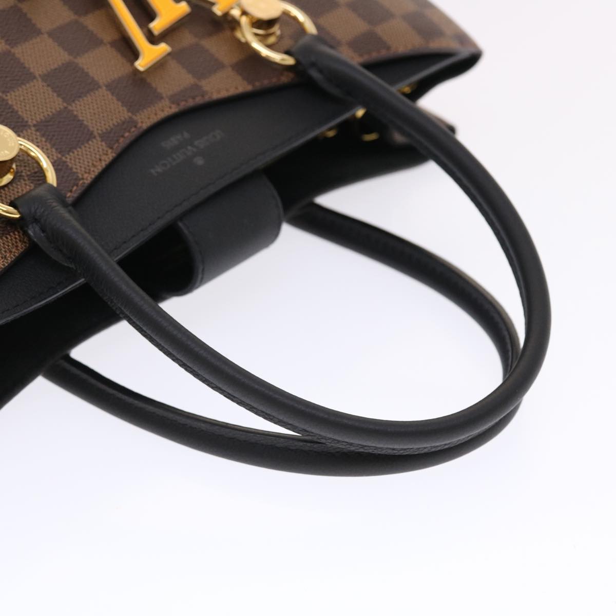 LOUIS VUITTON Damier Ebene Riverside Hand Bag 2way N40050 LV Auth 49497A