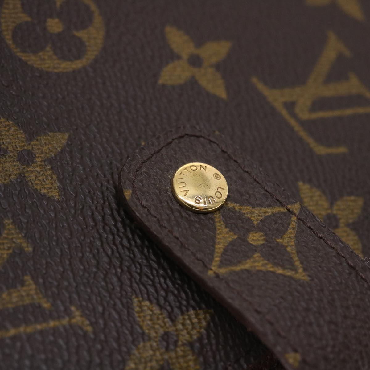 LOUIS VUITTON Monogram Agenda MM Day Planner Cover R20105 LV Auth 49501