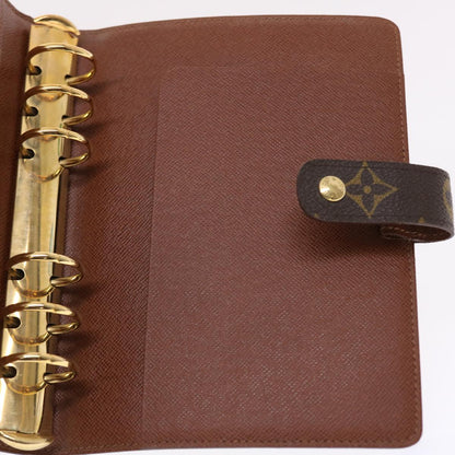 LOUIS VUITTON Monogram Agenda MM Day Planner Cover R20105 LV Auth 49501