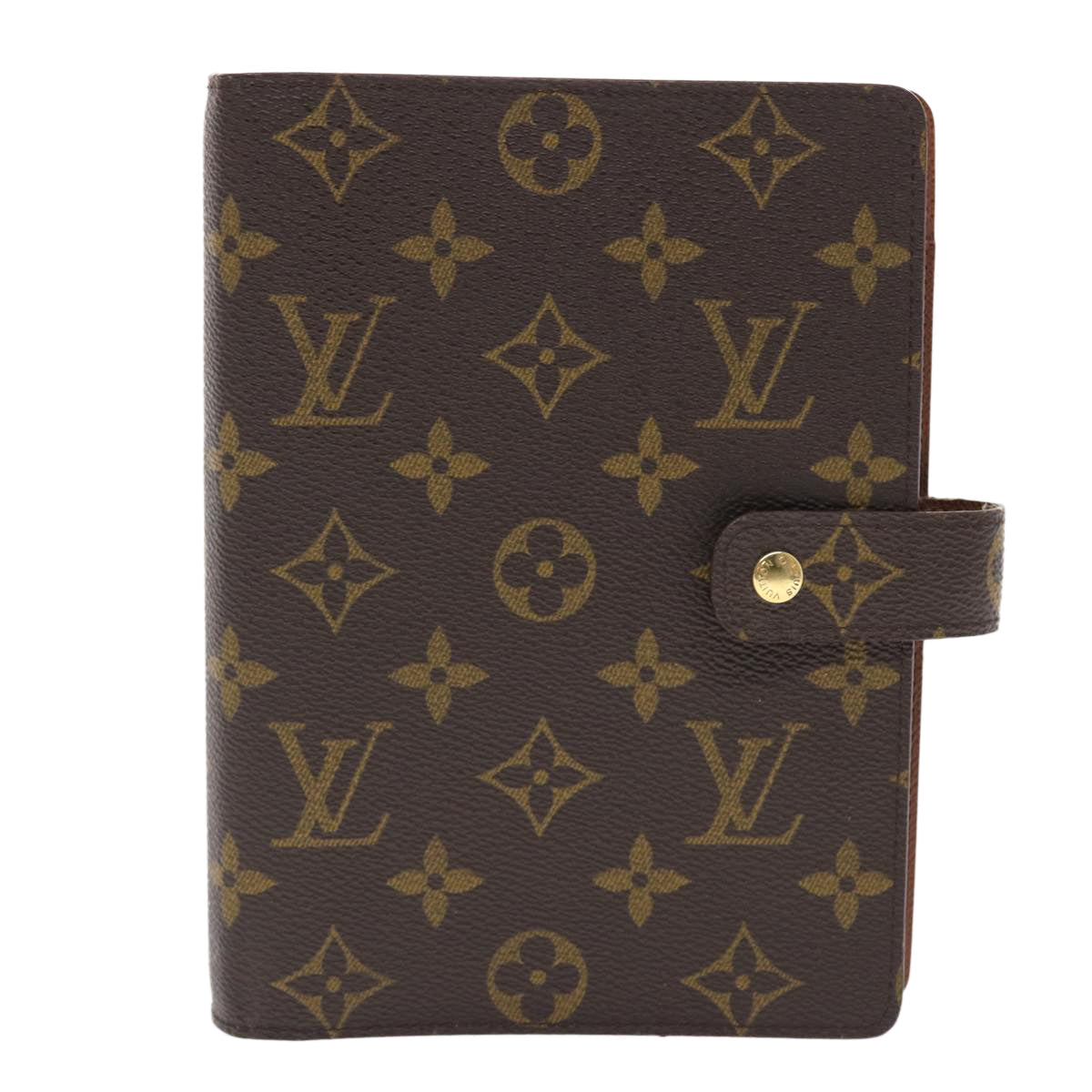 LOUIS VUITTON Monogram Agenda MM Day Planner Cover R20105 LV Auth 49501