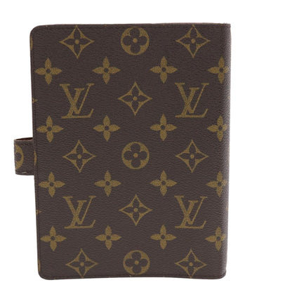 LOUIS VUITTON Monogram Agenda MM Day Planner Cover R20105 LV Auth 49501