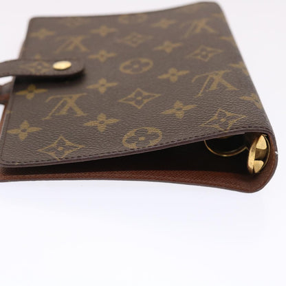 LOUIS VUITTON Monogram Agenda MM Day Planner Cover R20105 LV Auth 49501