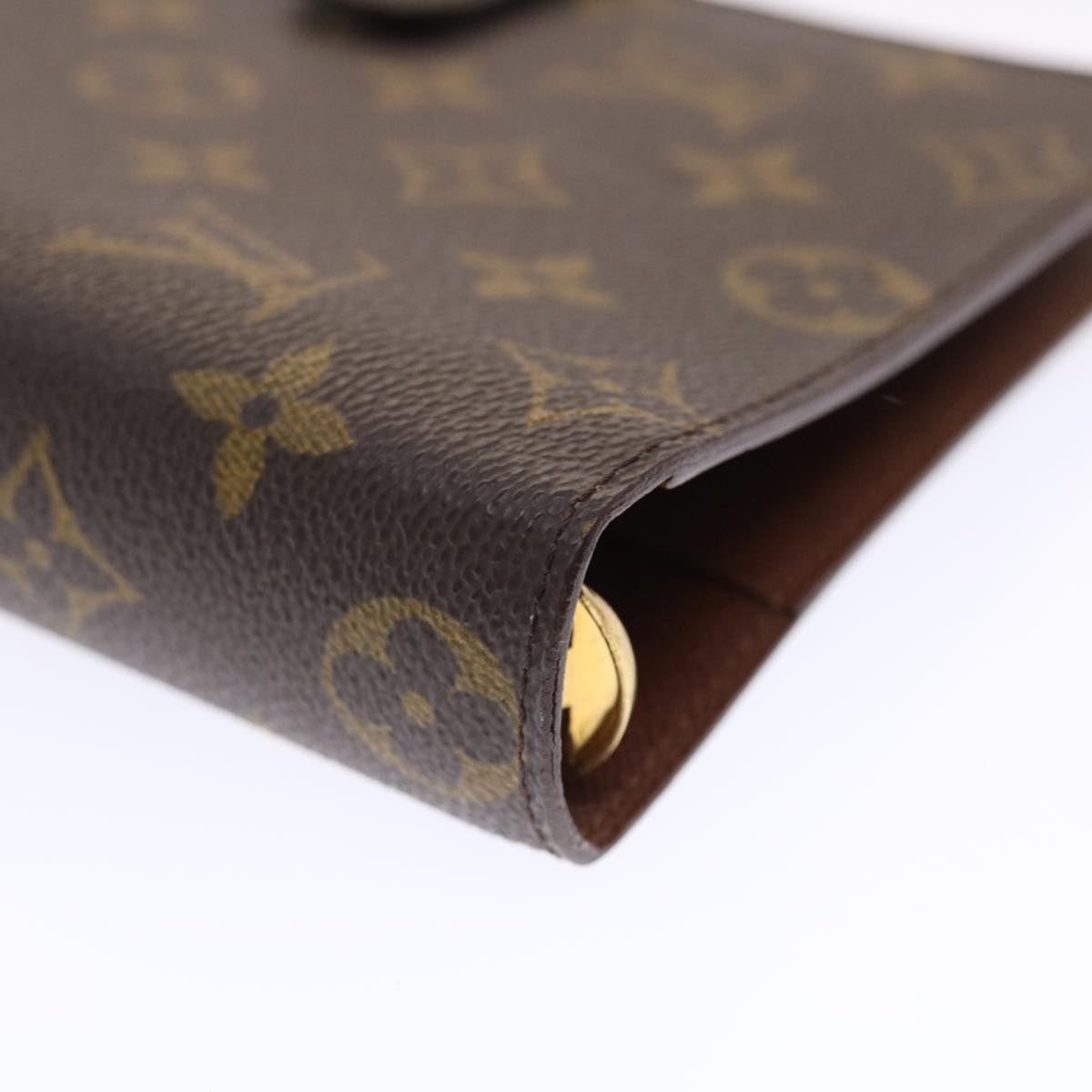 LOUIS VUITTON Monogram Agenda MM Day Planner Cover R20105 LV Auth 49501