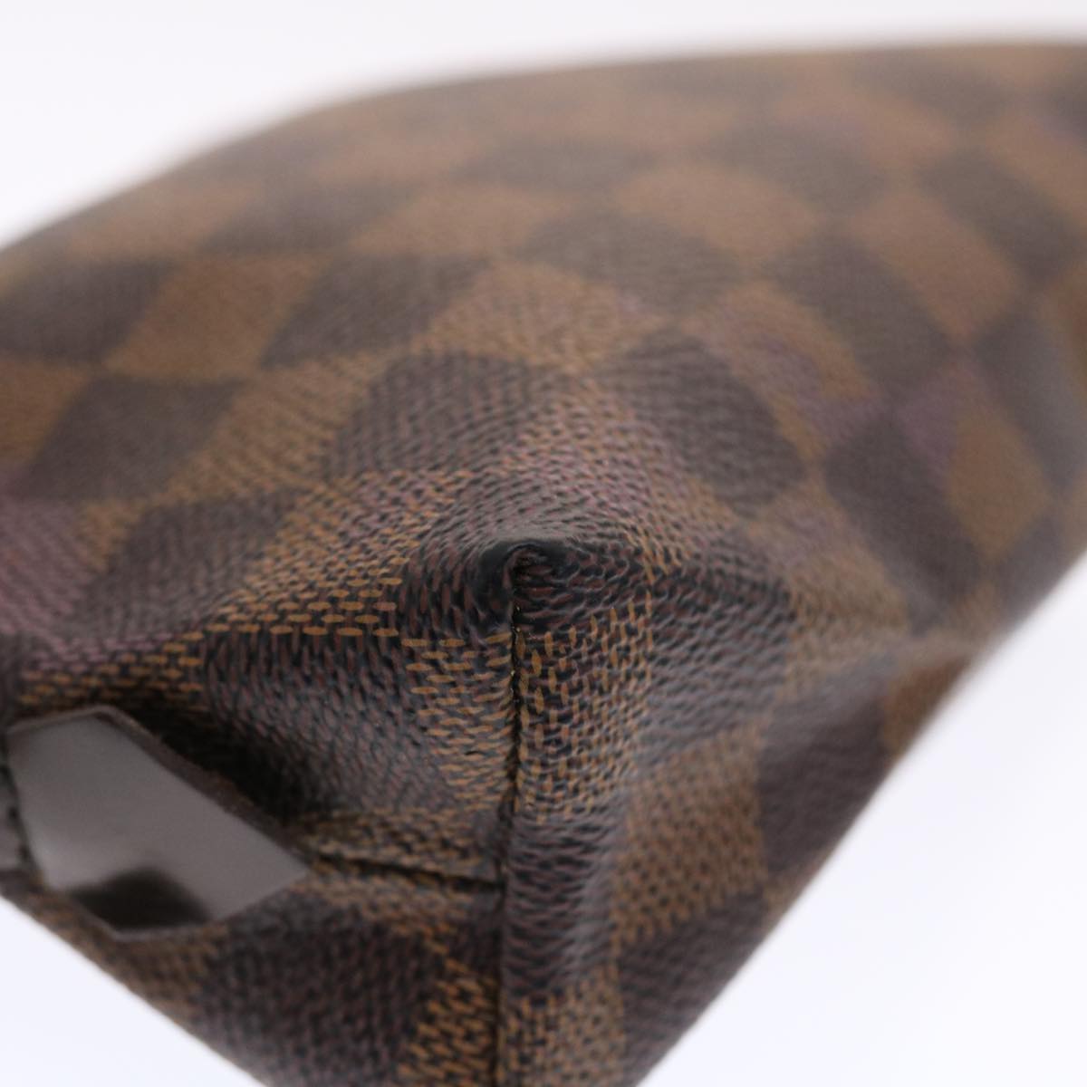 LOUIS VUITTON Damier Ebene Pochette Cosmetic PM Pouch N47516 LV Auth 49513