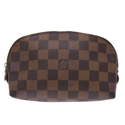 LOUIS VUITTON Damier Ebene Pochette Cosmetic PM Pouch N47516 LV Auth 49513