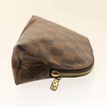 LOUIS VUITTON Damier Ebene Pochette Cosmetic PM Pouch N47516 LV Auth 49513