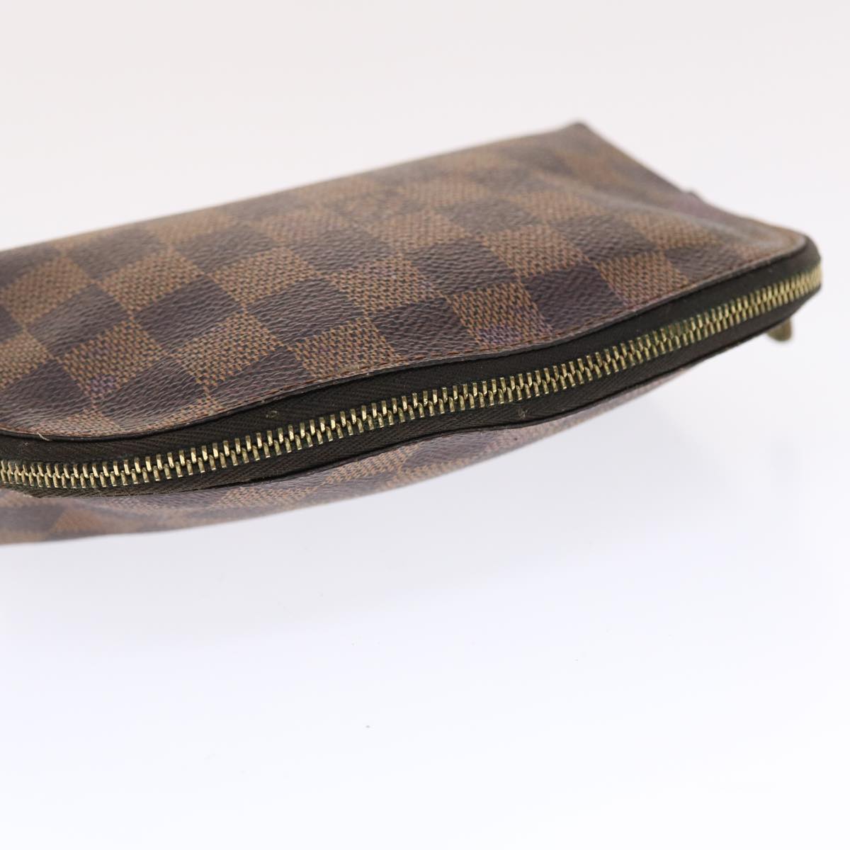 LOUIS VUITTON Damier Ebene Pochette Cosmetic PM Pouch N47516 LV Auth 49513