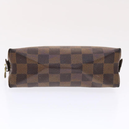 LOUIS VUITTON Damier Ebene Pochette Cosmetic PM Pouch N47516 LV Auth 49513