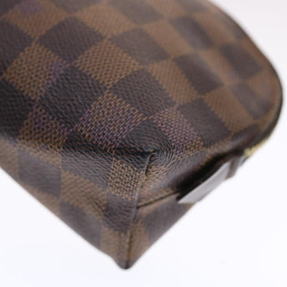 LOUIS VUITTON Damier Ebene Pochette Cosmetic PM Pouch N47516 LV Auth 49513