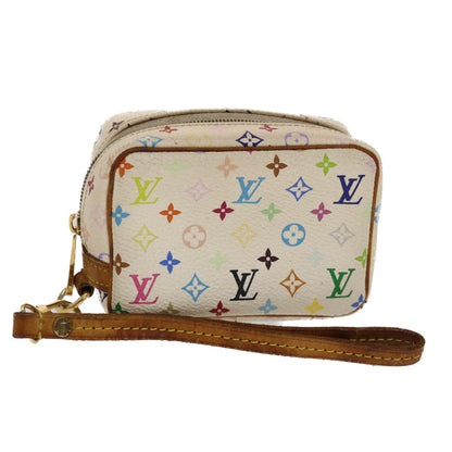 LOUIS VUITTON Monogram Multicolor Trousse Wapity Pouch White M58033 Auth 49522